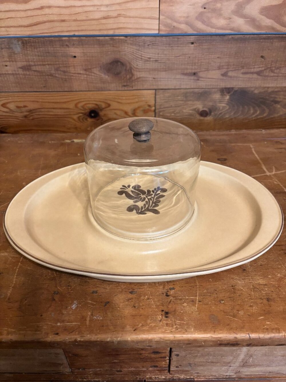 Vintage Pfaltzgraff "Village" Large Cheese & Crackers Tray